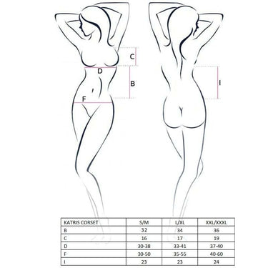 Lingerie Katriss Passion Corset Nero con Perizoma Inclusa